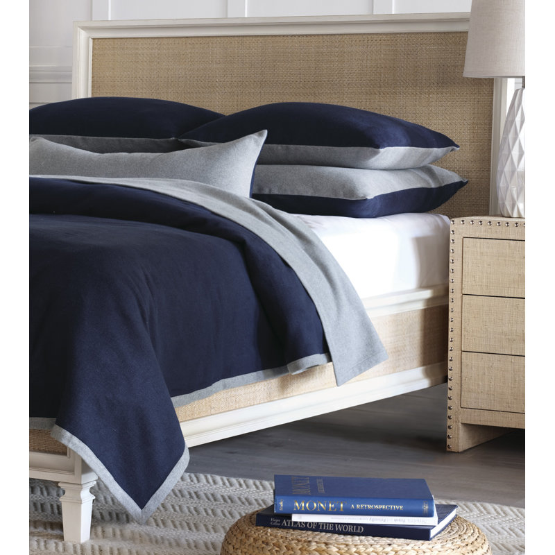 Hansel by De Medici Flannel Sham, Euro, Navy