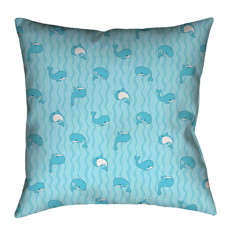 Coussin Katelyn Elizabeth, 14 po x 14 po, Bleu sarcelle, Polyester