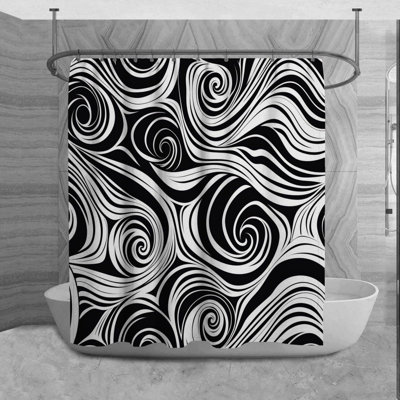 Rideau de douche graphique abstrait graphique