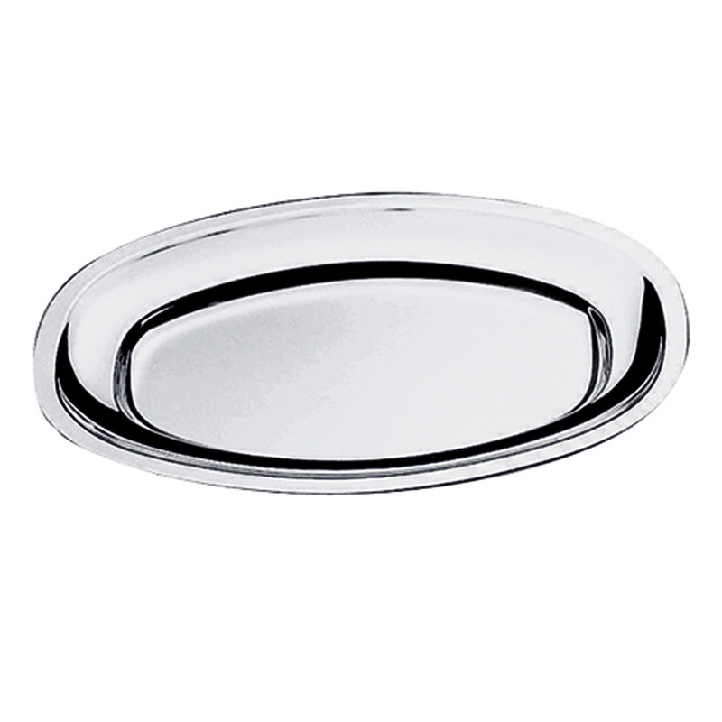 Oval Serving Plate with Reinforced Edge L: 11-3/4" W: 8-5/8"