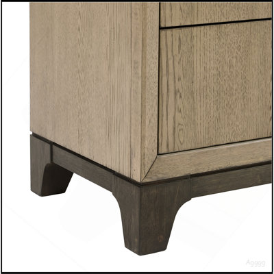 Commode 6 tiroirs caramel et cacao