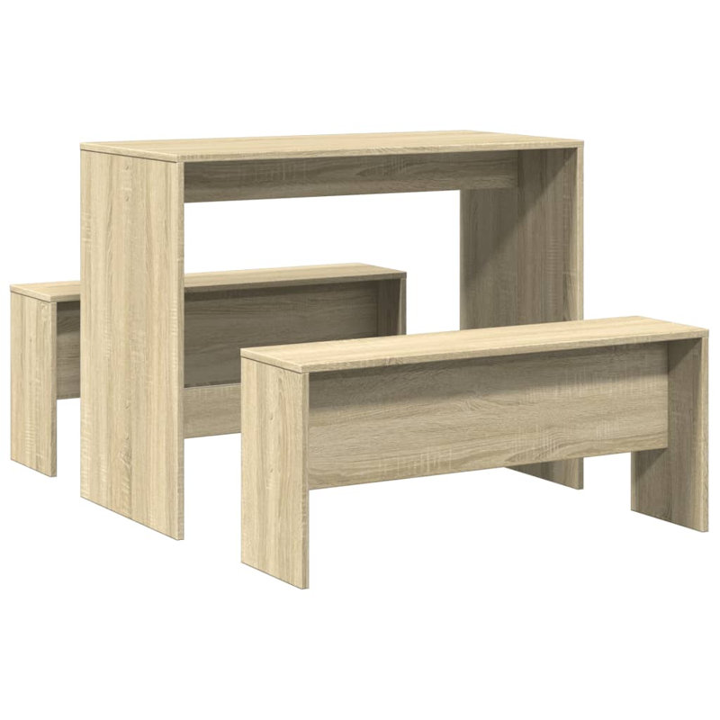 Ensemble de table et banc de salle à manger , Beige