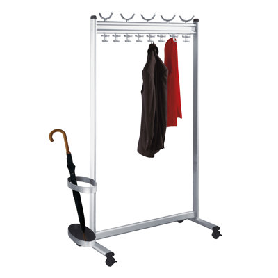 Multiline 100cm Adjustable Rolling Clothing Rack