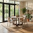 Modern Round Wood Dining Table with Cross-Leg Solid Wood Base-1070070212