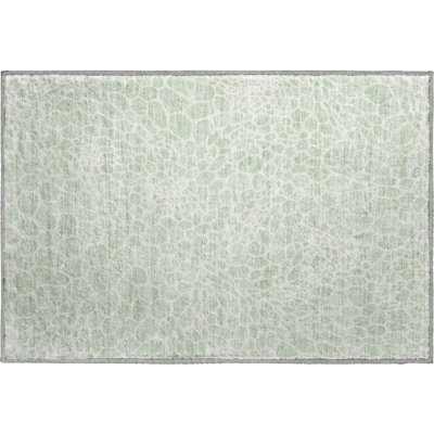 Premium Machine Washable Prisco Mint Rug