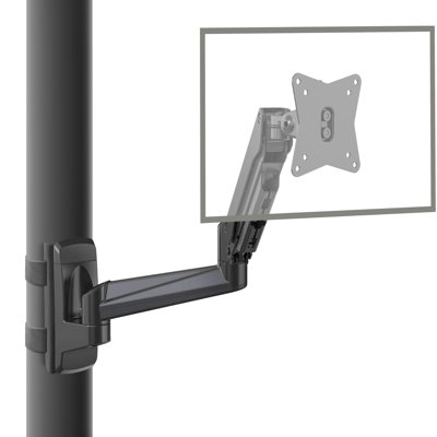 CondoMounts NO Drill Full Motion Pillar/WorkBench Monitor Mount,Holds 18lbs,Up to 32" Monitor