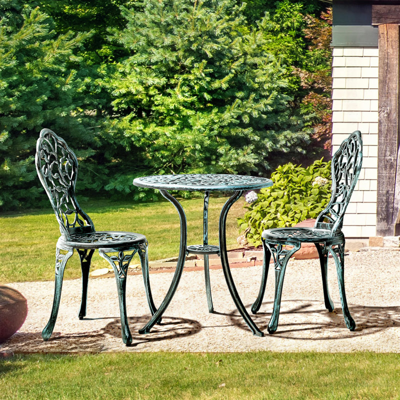 Round 3 - Piece 2 - Person Outdoor Table Set, Green
