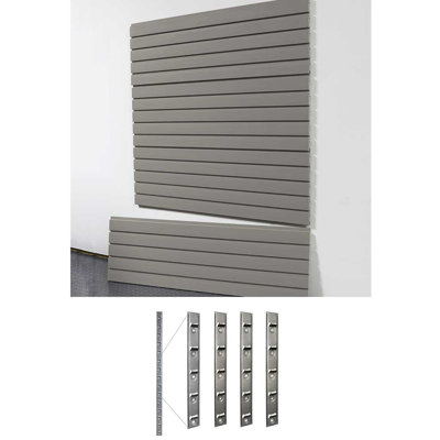 60" H X 48" W Heavy Duty Slatwall Case W/ Install Strips