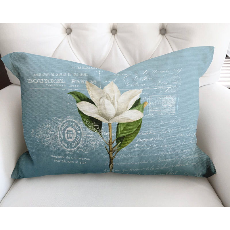 Housse et insert de coussin en coton Aurelie, Bleu