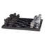 Jeu d'échecs gris fait à la main Besaw