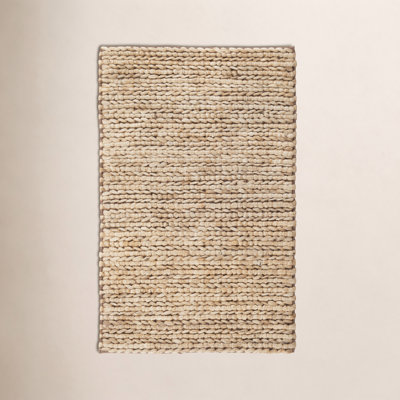 Jute Woven Natural Hand-Woven Jute Rug