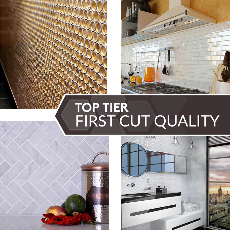 11.6" x 11.6" Seashell Honeycomb Mosaic Wall & Floor Tile