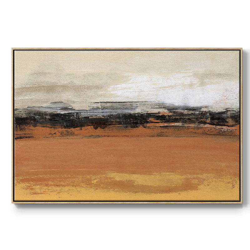 «Bridges Ochre I», reproduction sur toile, H 27 po x l 41 po x P 2 po, Bois naturel