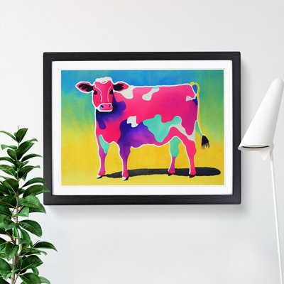 Colourful Cow Vol.1 Abstract - Framed Print