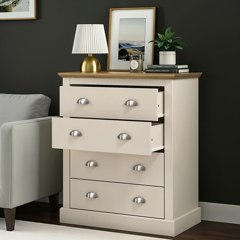 Sufy Octave 4 Drawer Chest of Drawers, Natural