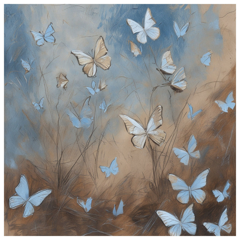 Blue Butterflies Comforter, Queen