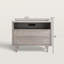 Table de chevet 2 tiroirs Mid-Century avec prises-581823637