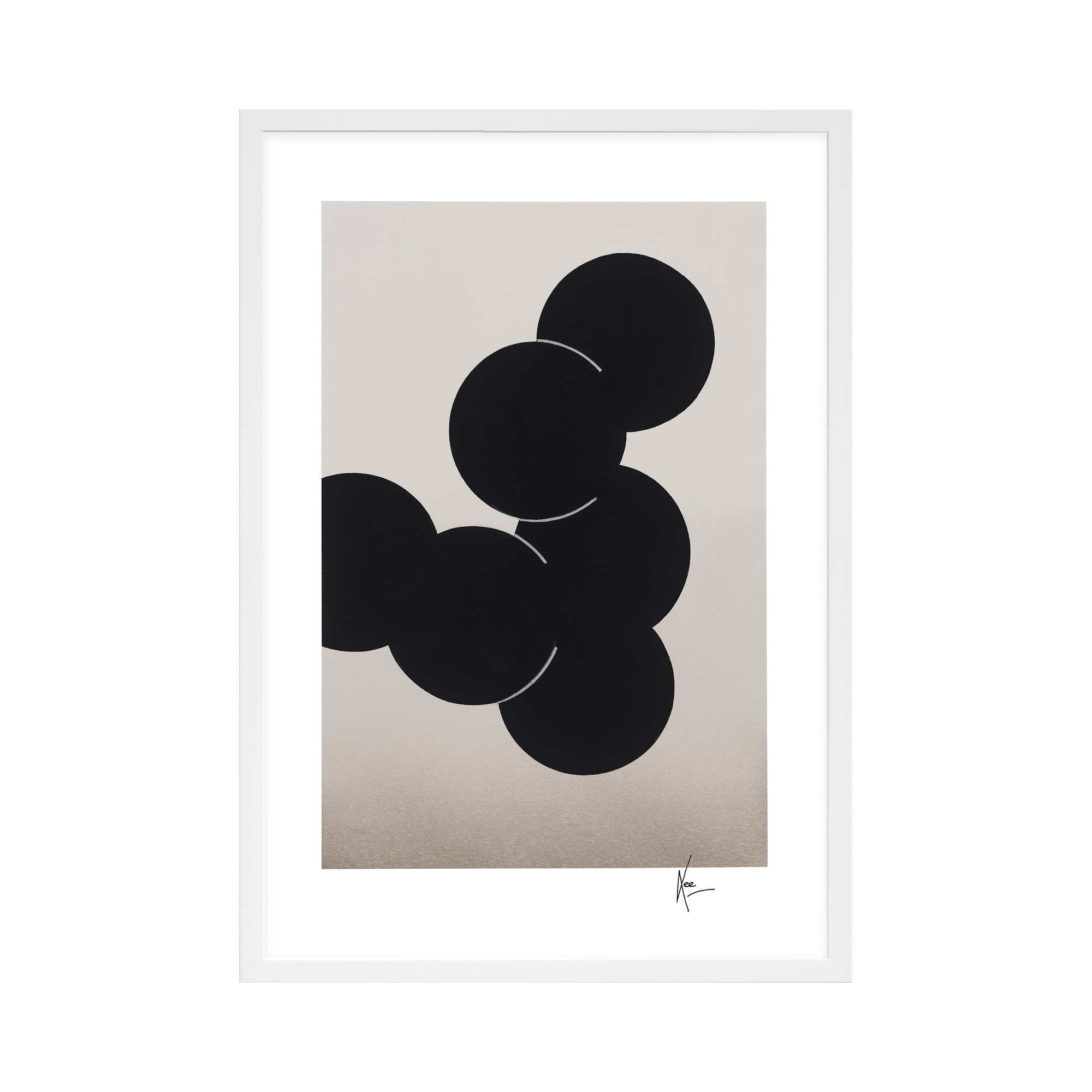 Orbit by Lee Lessem, 20" H x 14" W x 1.25" D, White