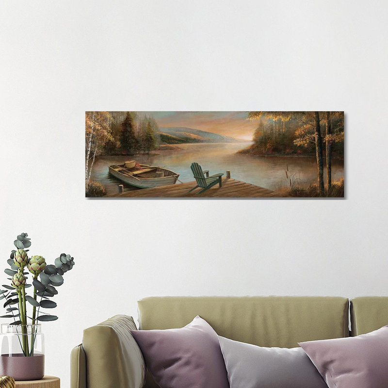 Tranquil Waters by Ruane Manning - Wrapped Canvas Panoramic Gallery-Wrapped Canvas Giclée, 40.64 cm H x 121.92 cm W