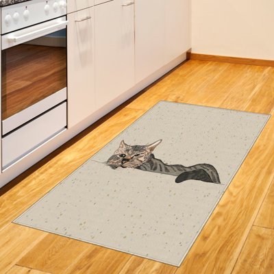 Tapis décoratif pour chat en fibre de polyester à haute densité