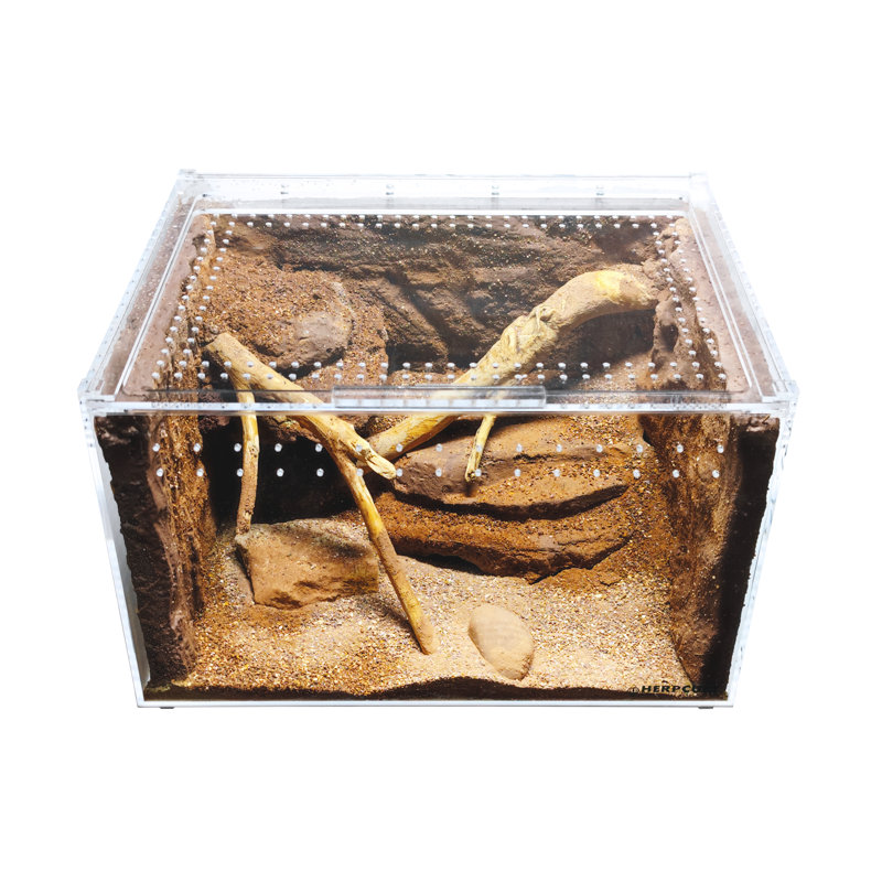 12'' x Acrylic Reptile Terrarium, 8 Gallon - 10"H x 16"W x 12"D
