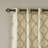 Saratoga Fretwork Print Grommet Top Single 50x63" Window Curtain Panel-1477263145-1477263124