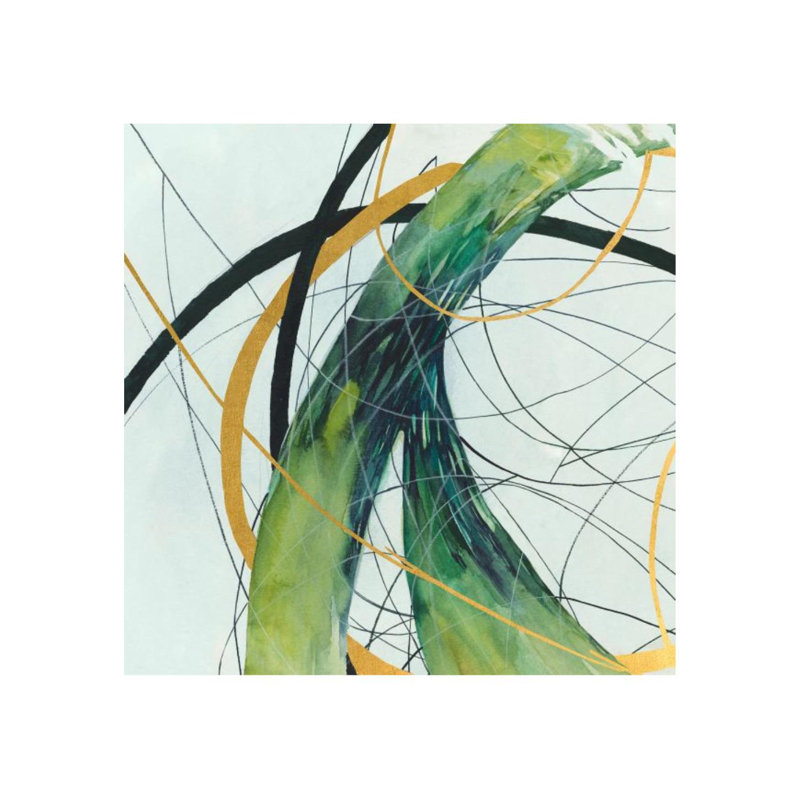 Sea Voyage II Print by Sara Brown, 36" H x 36" W x 1.5" D, Gilded Gold