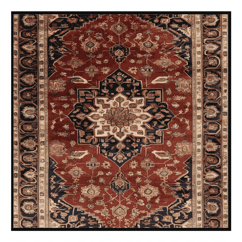 Tapis brun lavable à la machine, Carré 8 pi