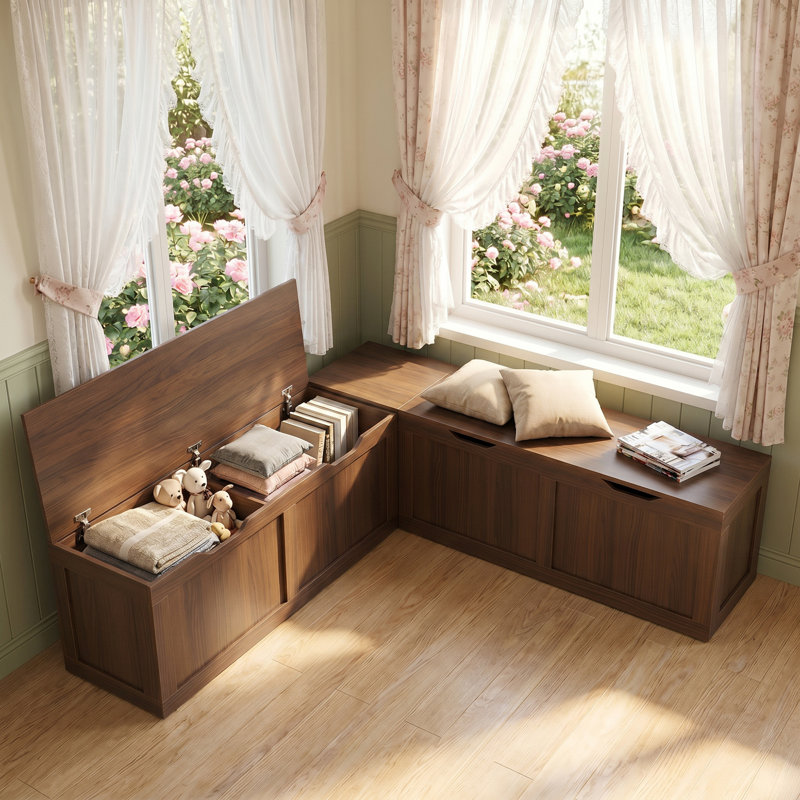 Banc de coin-repas en forme de L de 63 po, banc de coin de rangement modulaire sans dossier pour salle à manger, vestibule, vestibule, assemblage facile