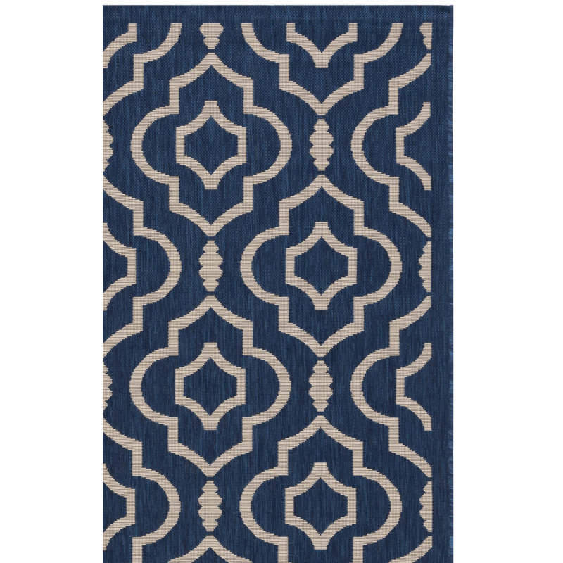 Tapis d'intérieur / extérieur à motif géométrique Herefordshire Performance, Rectangle 9 pi x 12 pi