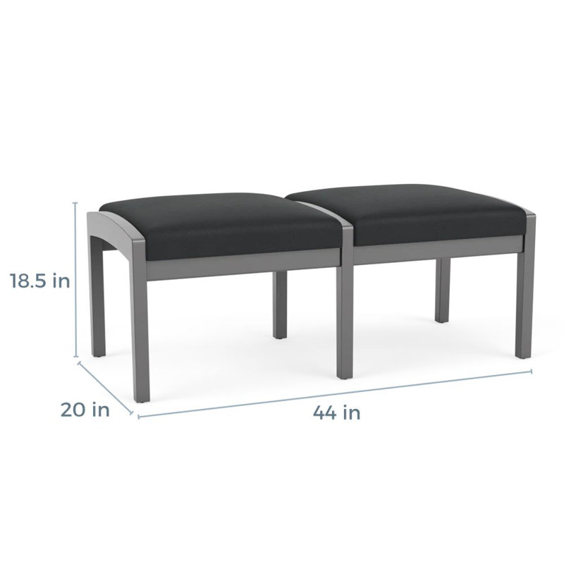 Banc en bois Lenox, Étain, Modena graphite