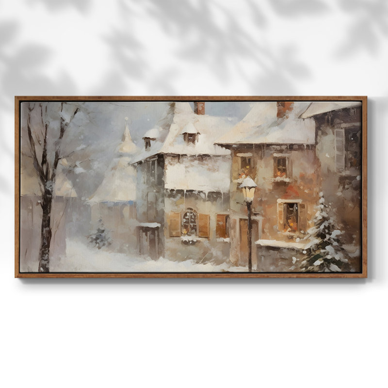 Paysage, série CCLII, toile tendue avec châssis, prête à être accrochée, H 21 po x l 41 po, Noyer