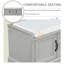 Banc de rangement avec 2 tiroirs et 2 armoires, banc à chaussures avec coussin amovible pour le salon, vestibule (gris délavé)-130150987