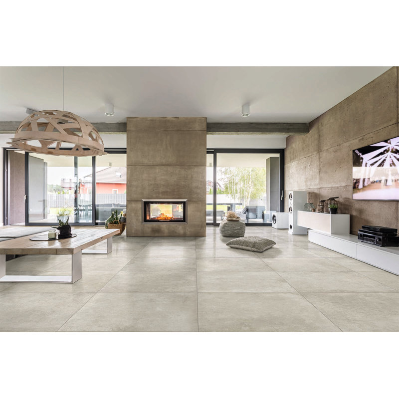 Carrelage mural à aspect béton en porcelaine 32 "x 32", Sable