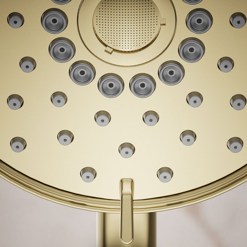 Pomme de douche multifonctionnelle Purist avec technologie d'induction d'air Katalyst, Or riche de style français