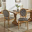 Ensemble de chaises de salle à manger en velours antique de style français avec structure en bois massif, boucle tirée à la main, garniture cloutée, sièges confortables-859206835