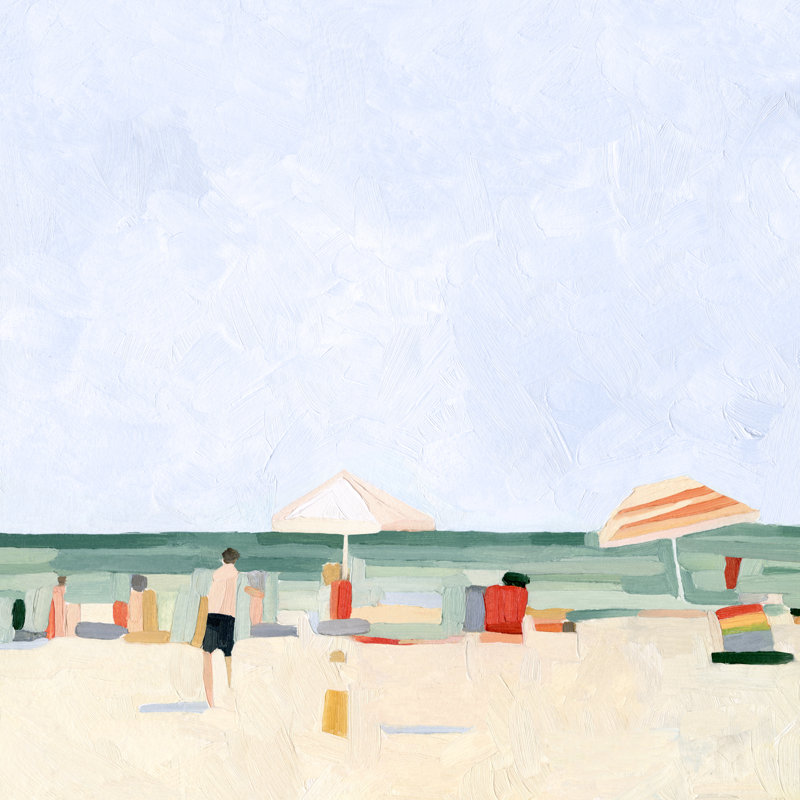 Family Vacation II by Emma Scarvey - Wrapped Canvas Painting, 30cm H x 30cm W