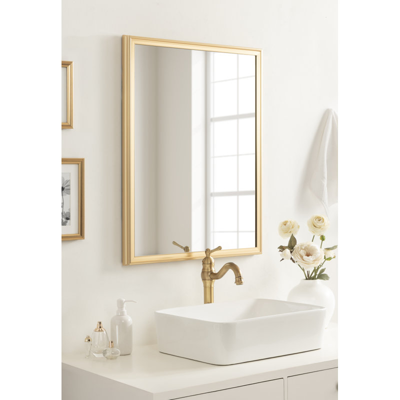 Miroir de salle de bain Colette, Doré, 29,75 po x 23,75 po