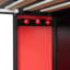 Lit mezzanine en bois avec tablettes, rideaux occultants et lumières RVB-905500778