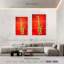 Abarca saxophone sur fond rouge-108651172
