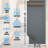 Extra-Long Custom-Length Non-Slip Runner Rug with Dirt-Trapping Grooves. Heavy-Duty, Absorbent, Stain-Resistant, and Washable. Perfect for Entryways, Hallways, and Offices, Gray.-525222647