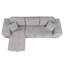 Canapé-lit modulaire réversible en L de 104,5 po à 3 places avec méridienne de rangement et 2 tabourets pour le salon, gris-848435323