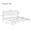 Lit plateforme en bois de bambou de taille moyenne Mid-Century de 12 pouces avec support en lattes de bois, aucun sommier requis, assemblage facile-87875315