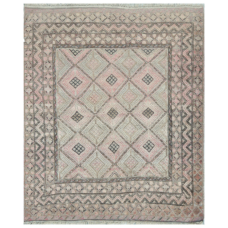 Afghan One-of-a-Kind 5'2" X 6' Area Rug