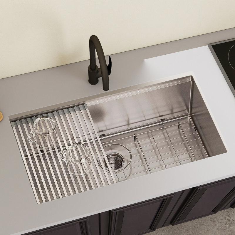 Évier de cuisine encastré à la main 32 po x 19 po 32 po x 19 po SUS304