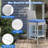 Wicker Bar Set with 4 Stools & Outdoor Bar Table-1325430758
