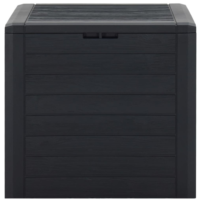 17 Stories Jhaden 58.5cm W 140L Water Resistant Polyethylene Plastic Lockable Deck Box, Anthracite