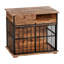 Solid Wood Dog Kennel Furniture Crate With Tray For Medium & Large Breeds
