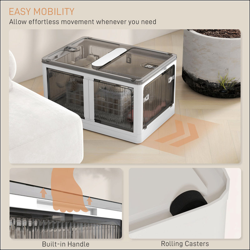 32 Gal Stackable Storage Bins With Lids, White