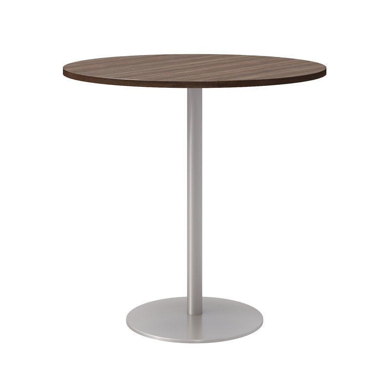 Table ronde à piédestal, Teck studio, H 42 po x L 42 po x l 42 po